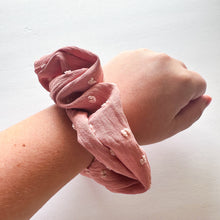 Rose Swiss Dot: (Mommy & Me) Baby Bow & Scrunchie