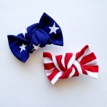 American Flag : Pigtail Clips {set of 2}
