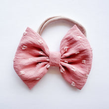 Rose Swiss Dot : Classic Bow