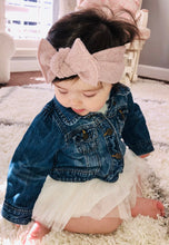 Heathered Rose : Flat Bow Headband