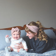 Heathered Rose : Flat Bow Headband