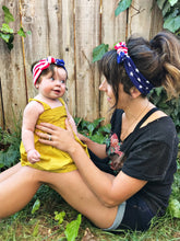 American Flag : (Mommy & Me set) Flat Bow Headbands