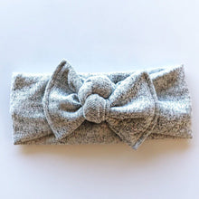 Super Soft Gray Sweater : (Mommy & Me set) Boho Twist & Flat Bow Headband