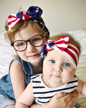 American Flag: Flat Bow Headband
