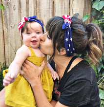 American Flag: Flat Bow Headband