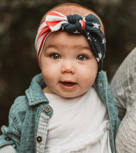 American Flag : (Mommy & Me set) Flat Bow Headbands