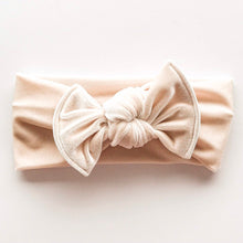 Champagne Velvet : Flat Bow Headband