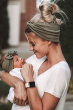 Sage : (Mommy & Me set) Boho Twist & Flat Bow Headband