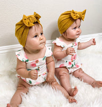 Mustard Knit Hat : w/ Flat Bow