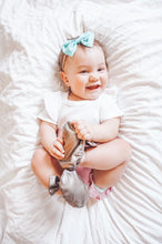SALE - Cadet Blue Dots : Classic Bow