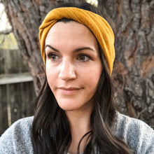 ADULT Mustard Knit : Boho Twist Headband