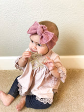 Heathered Pink : Flat Bow Headband