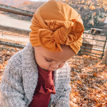 Soft Mustard Hat : w/ Flat Bow