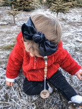 Black Velvet : Flat Bow Headband