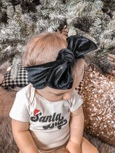 Black Velvet : Flat Bow Headband