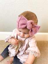Heathered Pink : Flat Bow Headband
