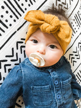 Mustard Knit : Flat Bow Headband