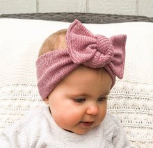 Heathered Pink : Flat Bow Headband