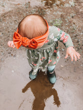 Persimmons Velvet : Flat Bow Headband