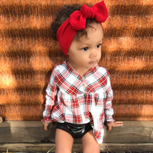 Dark Red Textured : Flat Bow Headband