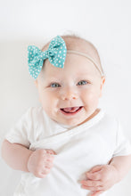 SALE - Cadet Blue Dots : Classic Bow