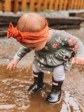 Persimmons Velvet : Flat Bow Headband
