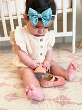 SALE - Cadet Blue Dots : Classic Bow