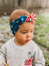 American Flag: Flat Bow Headband