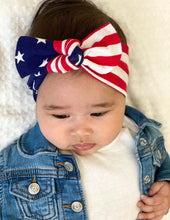 American Flag: Flat Bow Headband