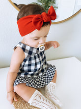 Dark Red Textured : Flat Bow Headband