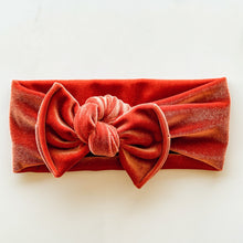 Persimmons Velvet : Flat Bow Headband