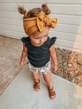 Mustard Waffle : XL Flat Bow Headband