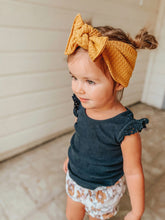 Mustard Waffle : XL Flat Bow Headband