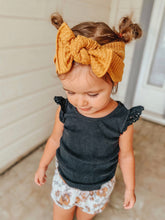Mustard Waffle : XL Flat Bow Headband