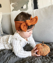 Terracotta Textured : Flat Bow Headband