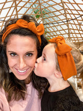 Terracotta Textured : Flat Bow Headband