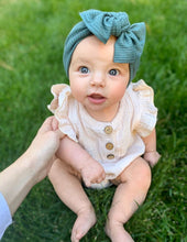 Deep Teal Ribbed: XL Flat Bow Headband