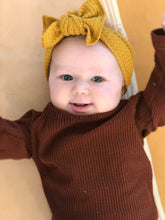 Mustard Waffle : XL Flat Bow Headband
