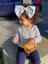 Super Soft Gray : Scarf Bow (on clip)