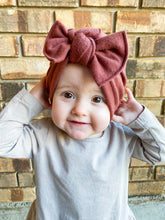 Super Soft Auburn Sweater Hat : w/ Flat Bow