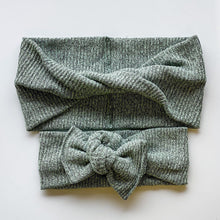 Spearmint Sweater : (Mommy & Me set) Boho Twist & Flat Bow Headband