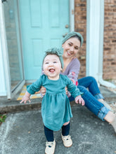 Spearmint Sweater : (Mommy & Me set) Boho Twist & Flat Bow Headband