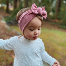 Heathered Pink : Flat Bow Headband