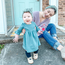 Spearmint Sweater : (Mommy & Me set) Boho Twist & Flat Bow Headband