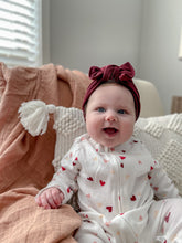 Super Soft Burgundy Sweater Hat : w/ Flat Bow