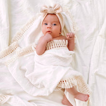 Heathered Natural : Flat Bow Headband