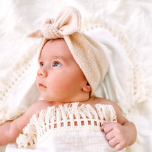 Heathered Natural : Flat Bow Headband