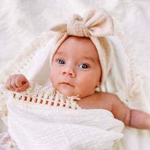 Heathered Natural : Flat Bow Headband