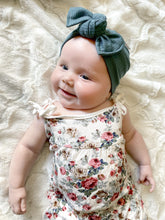 Deep Teal Ribbed: XL Flat Bow Headband