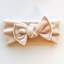 Heathered Natural : Flat Bow Headband
